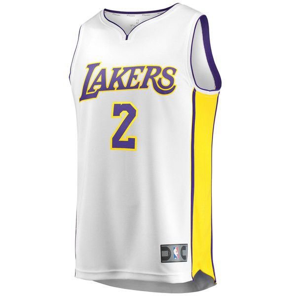 Los Angeles Lakers Lonzo Ball белая майка НБА - Association Edition подростковая