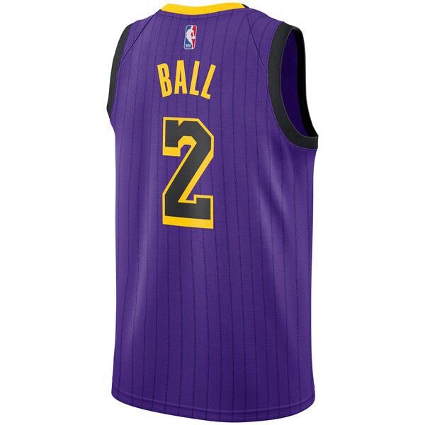 Los Angeles Lakers Lonzo Ball Найки 2018/19 мужская Mor майка НБА - City Edition