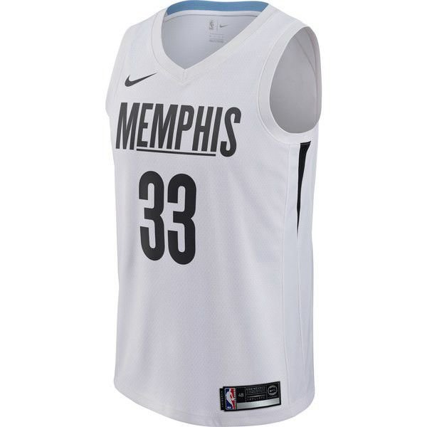 Memphis Grizzlies Marc Gasol Найки мужская белая майка НБА - City Edition