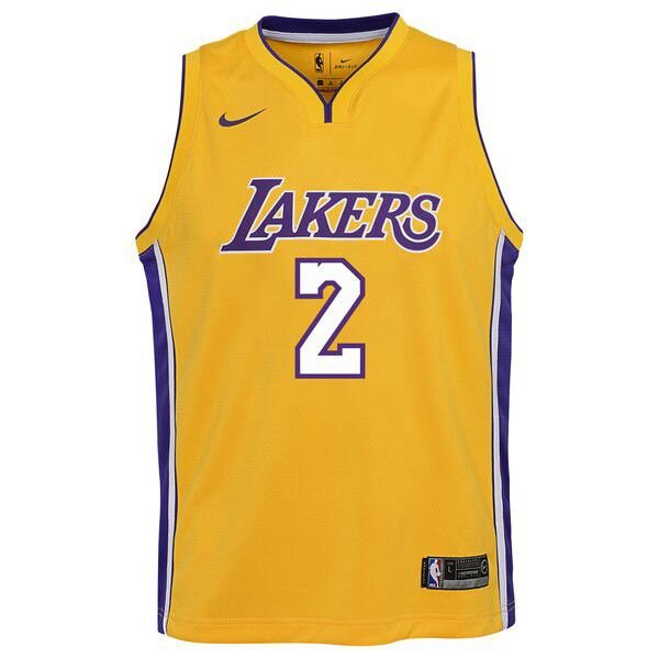 Los Angeles Lakers Lonzo Ball Найки мужская Sar? майка НБА - Icon Edition подростковая