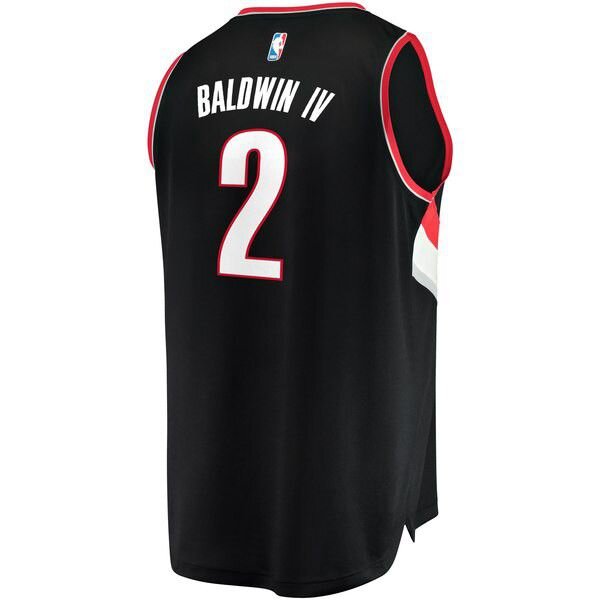 Portland Trail Blazers Wade Baldwin IV черная майка НБА - Icon Edition