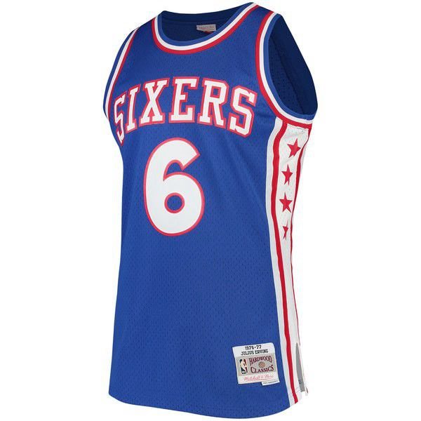 Philadelphia 76ers Julius Erving M&Ness мужская синяя майка НБА