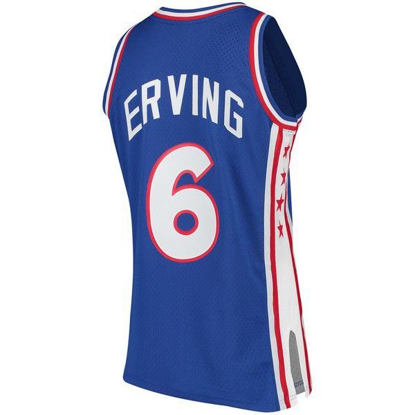 Philadelphia 76ers Julius Erving M&Ness мужская синяя майка НБА