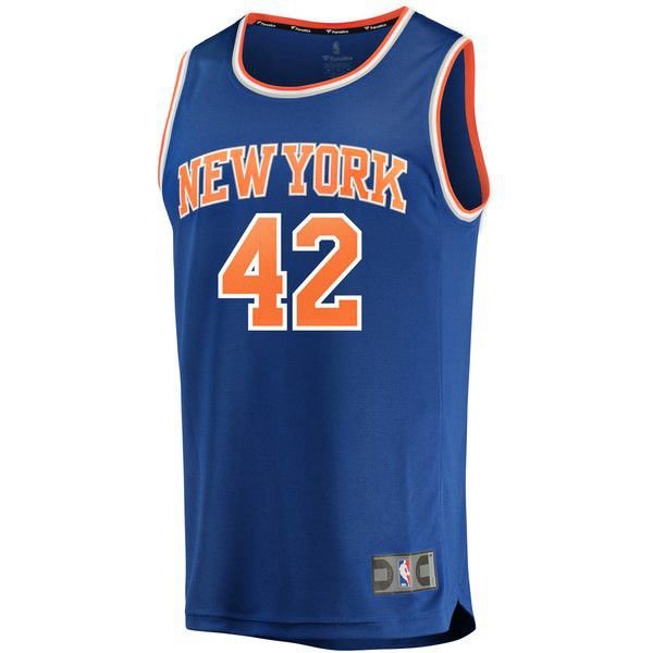 New York Knicks Lance Thomas Player синяя майка НБА - Icon Edition