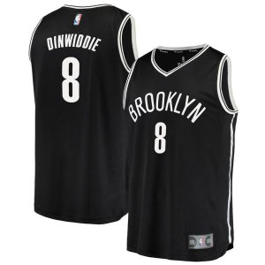 Brooklyn Nets Spencer Dinwiddie Player черная майка НБА - Icon Edition