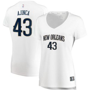 New Orleans Pelicans Alexis Ajinca белая майка НБА - Association Edition