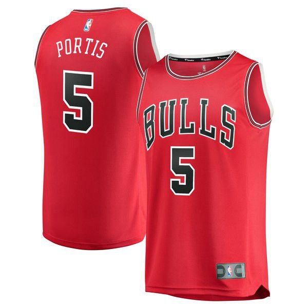 Chicago Bulls Bobby Portis Player красная майка НБА - Icon Edition