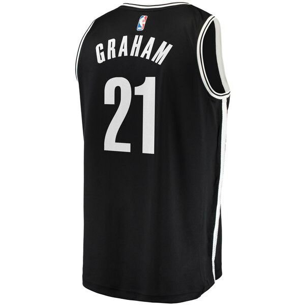 Brooklyn Nets Treveon Graham черная майка НБА - Icon Edition