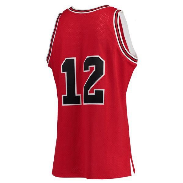 Chicago Bulls Michael Jordan M&Ness #12 красная майка НБА