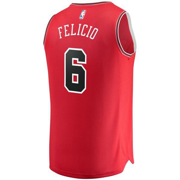Chicago Bulls Cristiano Felicio Player красная майка НБА - Icon Edition
