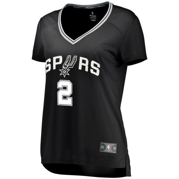 San Antonio Spurs Kawhi Leonard черная майка НБА - Icon Edition женская