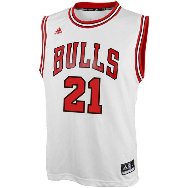 Chicago Bulls Jimmy Butler Adidas домашняя белая майка НБА