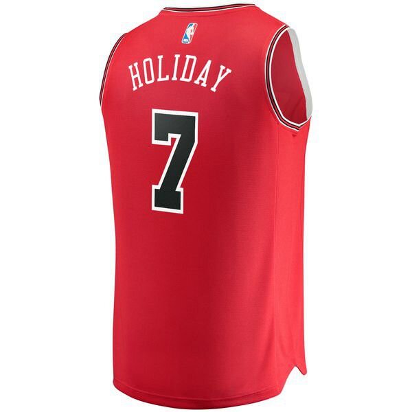 Chicago Bulls Justin Holiday Player красная майка НБА - Icon Edition