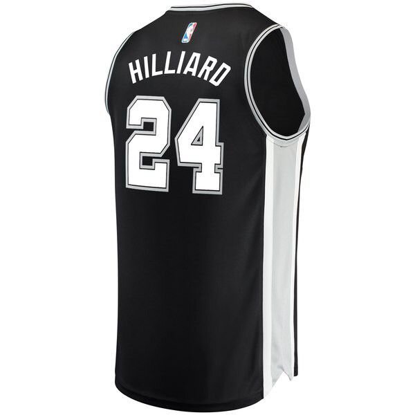 San Antonio Spurs Darrun Hilliard Player черная майка НБА - Icon Edition
