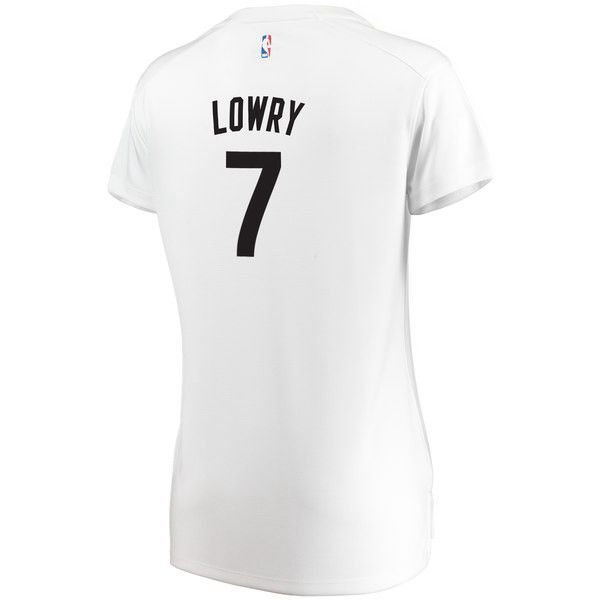 Toronto Raptors Kyle Lowry белая майка НБА - Association Edition женская