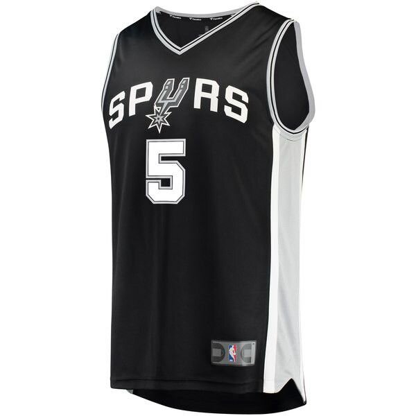 San Antonio Spurs Dejounte Murray Player черная майка НБА - Icon Edition