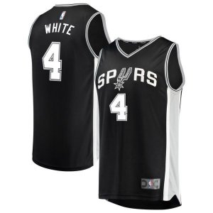 San Antonio Spurs Derrick White Player черная майка НБА - Icon Edition