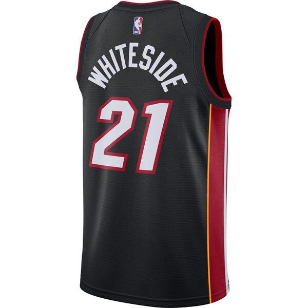 Miami Heat Hassan Whiteside Найки мужская черная майка НБА - Icon Edition