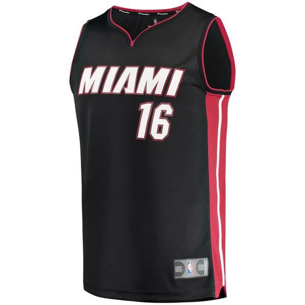 Miami Heat James Johnson Player черная майка НБА - Icon Edition