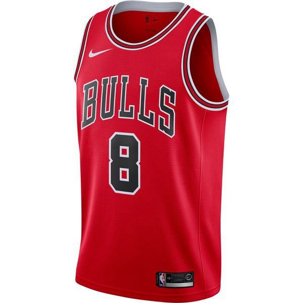 Chicago Bulls Zach LaVine Найки мужская красная майка НБА - Icon Edition
