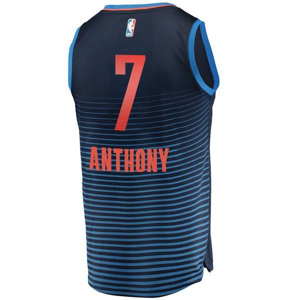 Oklahoma City Thunder Carmelo Anthony темно-синяя майка НБА - Statement Edition