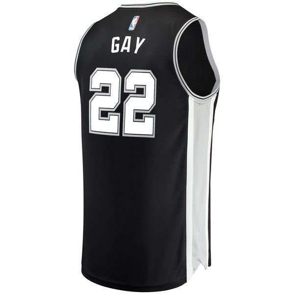 San Antonio Spurs Rudy Gay Player черная майка НБА - Icon Edition