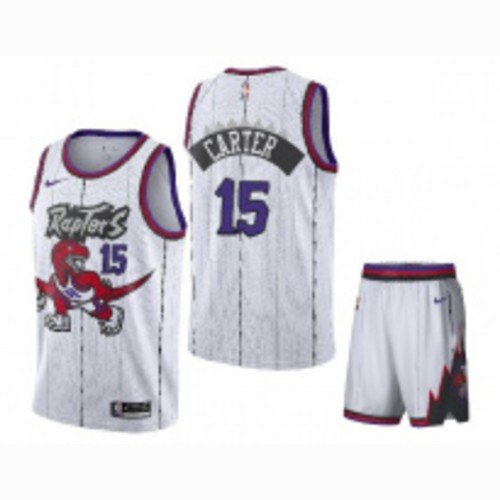 Toronto Raptors #15 Vince Carter комплект баскетбольной формы НБА белого цвета Toronto Raptors #15 Vince Carter комплект баскетбольной формы НБА белого цвета