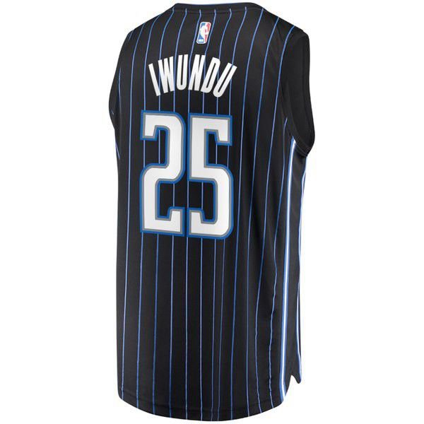 Orlando Magic Wesley Iwundu Player черная майка НБА - Statement Edition
