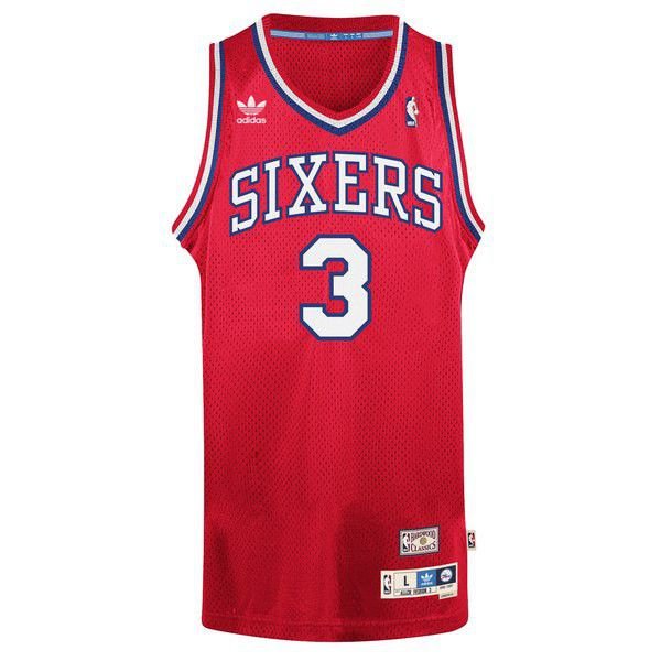 Philadelphia 76ers Allen Iverson Adidas мужская красная майка НБА
