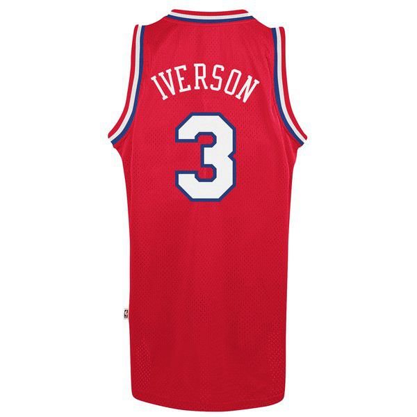 Philadelphia 76ers Allen Iverson Adidas мужская красная майка НБА