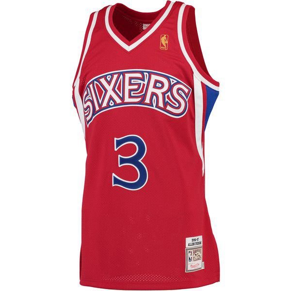 Philadelphia 76ers Allen Iverson M&Ness 1996/97 Rookie красная майка НБА