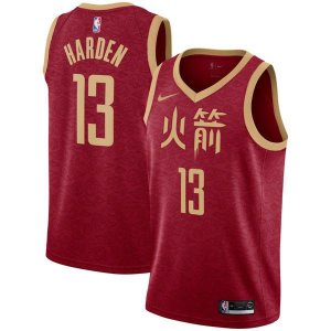 Houston Rockets James Harden Найки 2018/19 мужская красная майка НБА - City Edition подростковая