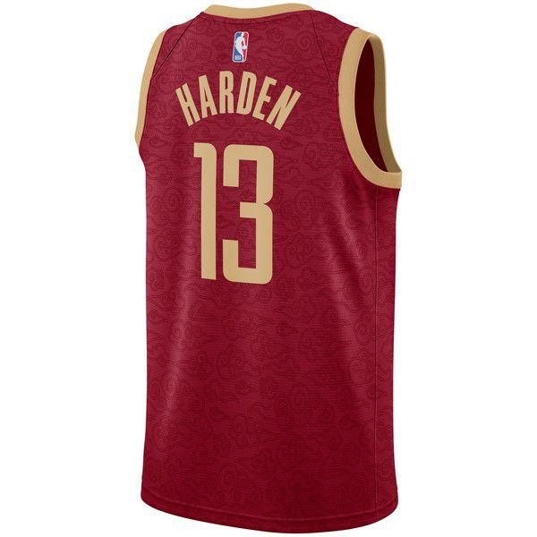 Houston Rockets James Harden Найки 2018/19 мужская красная майка НБА - City Edition подростковая