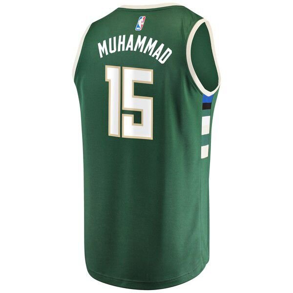Milwaukee Bucks Shabazz Muhammad Player зеленая майка НБА - Icon Edition