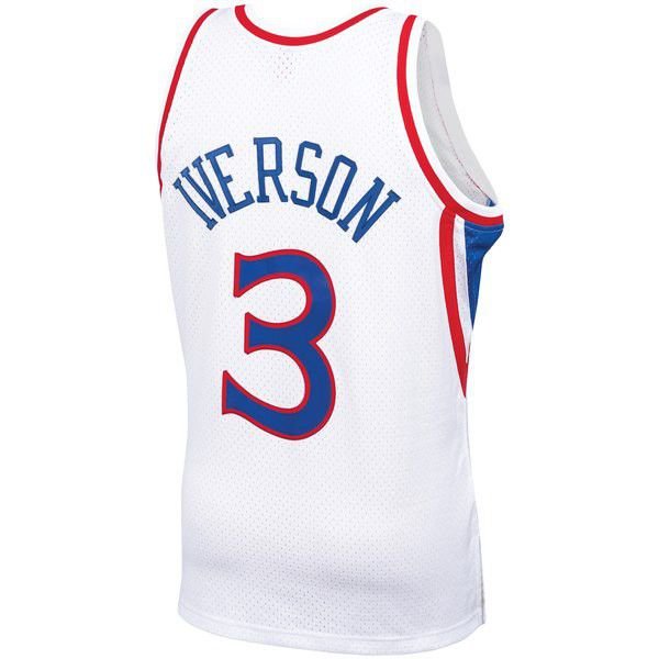 Philadelphia 76ers Allen Iverson M&Ness 1996/97 мужская белая майка НБА