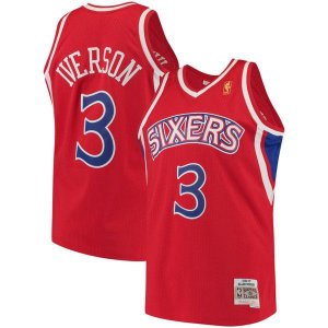 Philadelphia 76ers Allen Iverson M&Ness 1996/97 мужская красная майка НБА