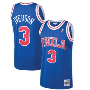 Philadelphia 76ers Allen Iverson M&Ness 1996/97 мужская синяя майка НБА