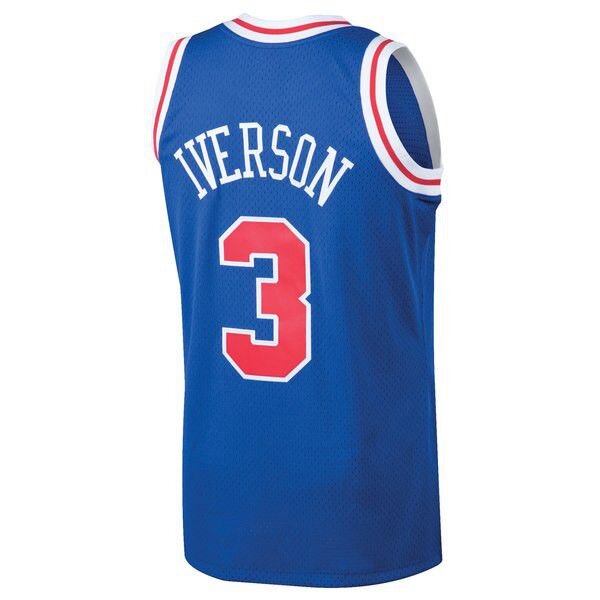 Philadelphia 76ers Allen Iverson M&Ness 1996/97 мужская синяя майка НБА