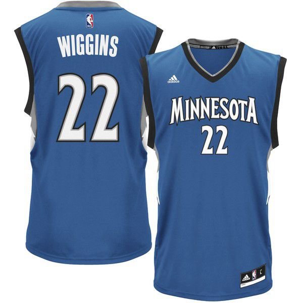 Minnesota Timberwolves Andrew Wiggins Adidas синяя майка НБА