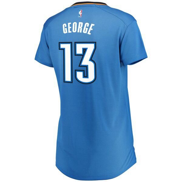 Oklahoma City Thunder Paul George синяя майка НБА - Icon Edition женская
