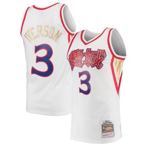 Philadelphia 76ers Allen Iverson M&Ness 2019 Chinese New Year Мужская ретро белая майка НБА