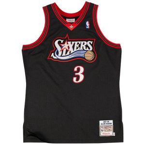 Philadelphia 76ers Allen Iverson M&Ness Basketball черная майка НБА