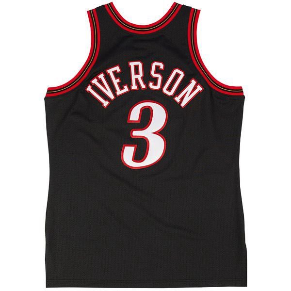 Philadelphia 76ers Allen Iverson M&Ness Basketball черная майка НБА