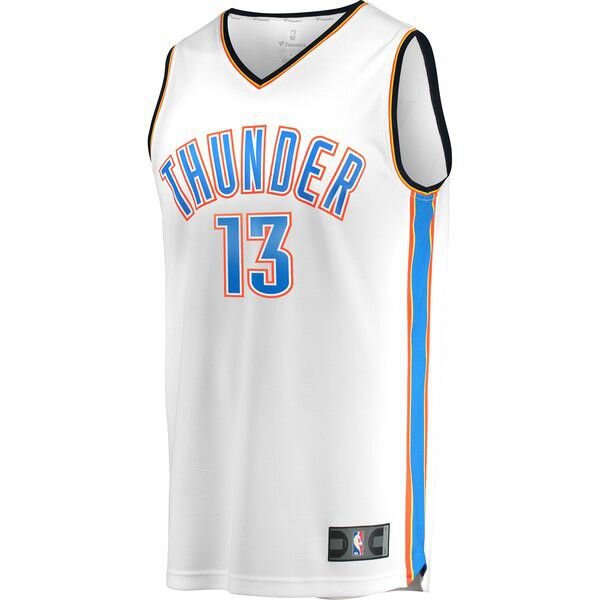 Oklahoma City Thunder Paul George белая майка НБА - Association Edition