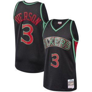 Philadelphia 76ers Allen Iverson M&Ness Christmas Мужская Collection черная майка НБА