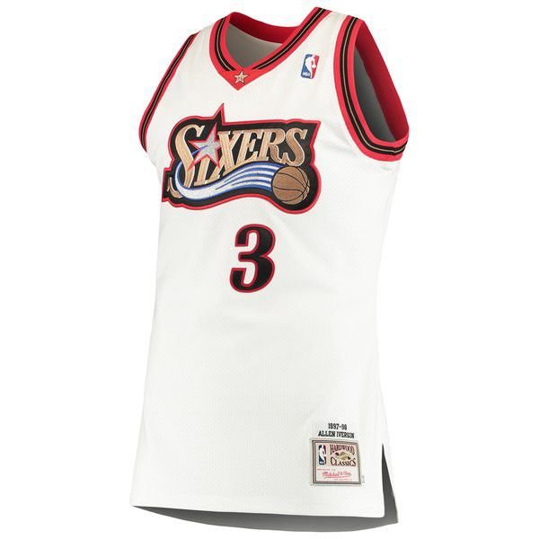 Philadelphia 76ers Allen Iverson M&Ness домашняя 1997/98 белая майка НБА