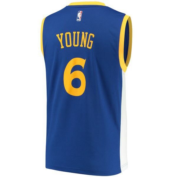 Golden State Warriors Nick Young Adidas гостевая синяя майка НБА