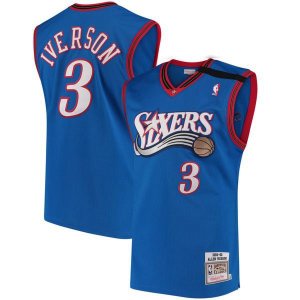 Philadelphia 76ers Allen Iverson M&Ness гостевая 1999/00 синяя майка НБА