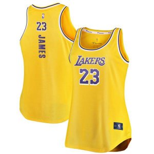 Los Angeles Lakers LeBron James Tank золотая майка НБА