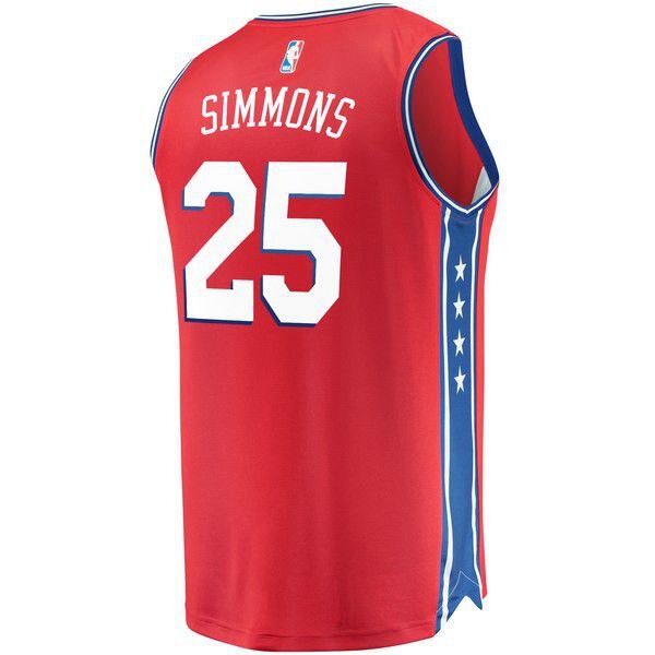 Philadelphia 76ers Ben Simmons красная майка НБА - Statement Edition